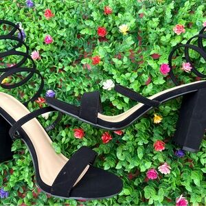 Elegant Black Strappy Heels